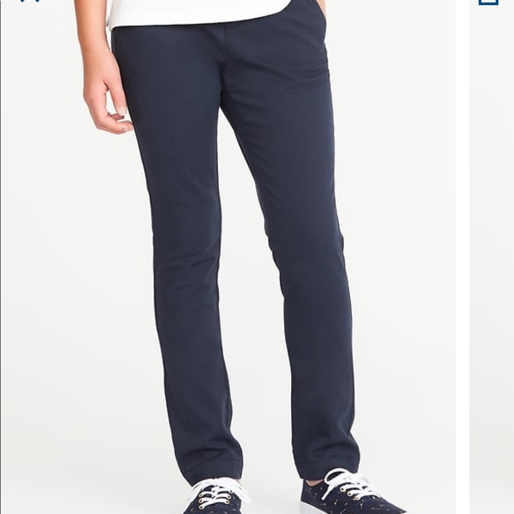 Skinny navy blue uniform pants
